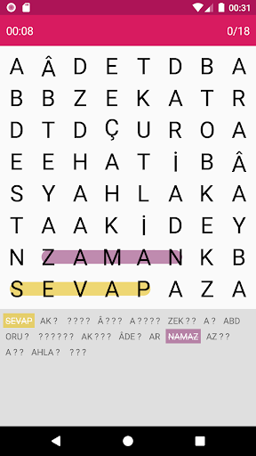 İslami Kelimeler Puzzle