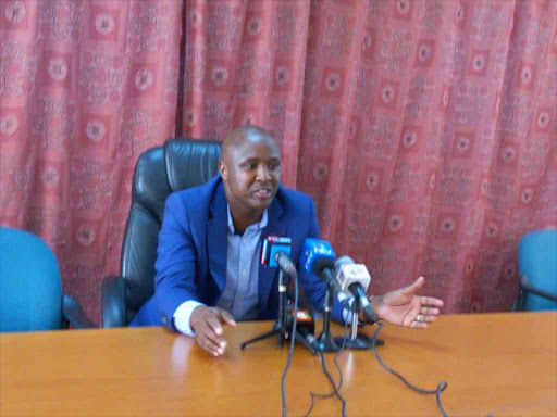 Nandi Hills MP Alfred Keter during a press briefing at parliament buildings, January 18, 2018. /Sam, Kisika