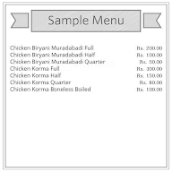 Zaika Chicken Biryani Centre menu 2