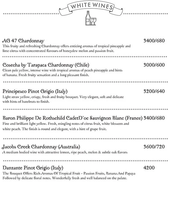 Shalom - Laidback Cafe menu 