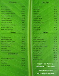 Dosa Zone menu 1