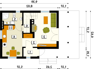 Poziomka 3 dr-T - Rzut parteru