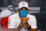 Race winner Lewis Hamilton of Great Britain and Mercedes GP talks in the drivers' press conference after the F1 Grand Prix of Emilia Romagna at Autodromo Enzo e Dino Ferrari on November 1 2020 in Imola, Italy.