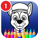 アプリのダウンロード Paw Pups Coloring Games For Kids - Puppy をインストールする 最新 APK ダウンローダ