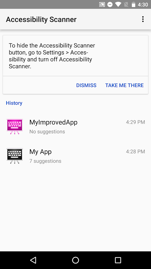    Accessibility Scanner- screenshot  