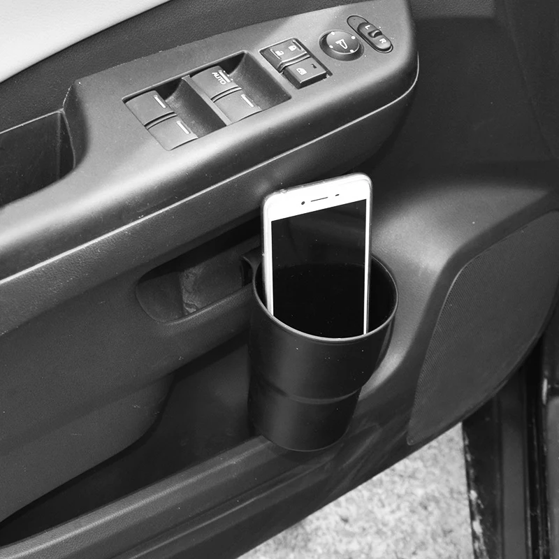 Organizador Multifuncional para Coche con Portavasos, Cubo de Basura y Soporte para Bebidas, Solución Práctica y Portátil