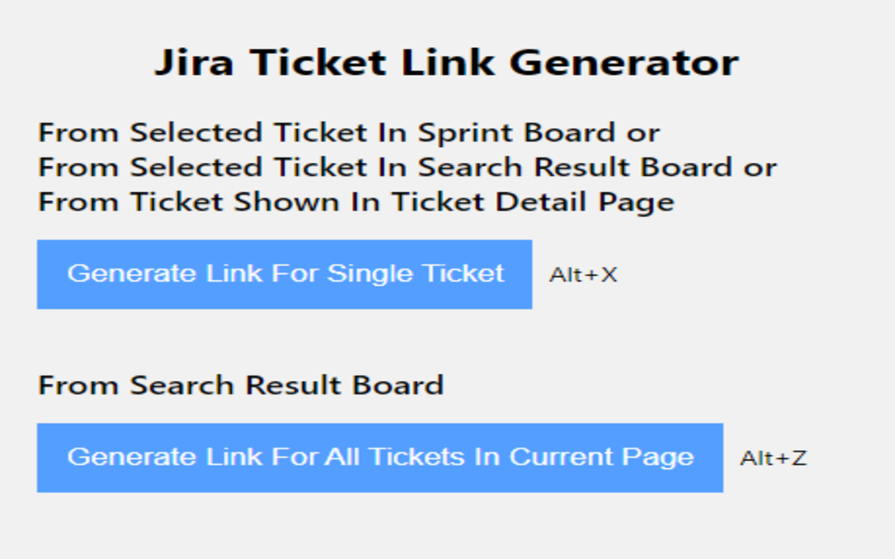 Jira Ticket Link Generator - Cloud Edition Preview image 0