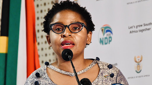 Khumbudzo Ntshavheni, minister in the Department of Communications and Digital Technologies.