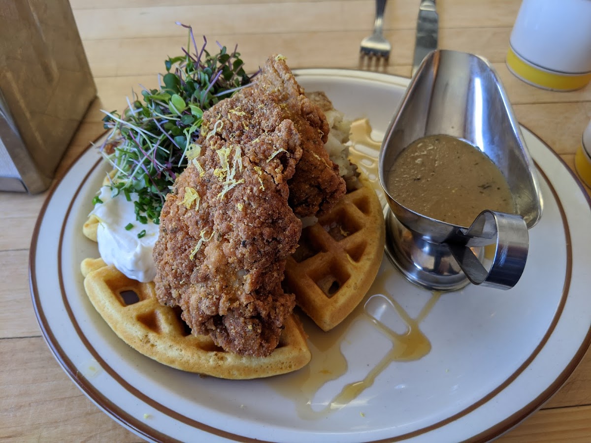 Fried chicken and waffles