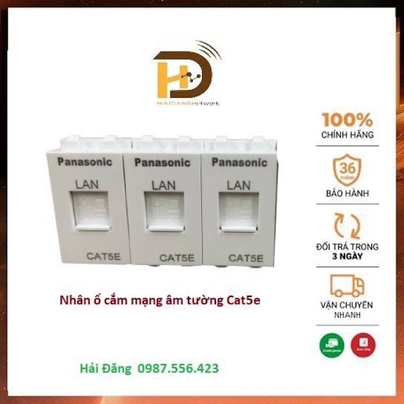 Nhân Ổ Cắm Mạng Âm Tường, Âm Bàn Cat5 Cao Cấp Panasonic