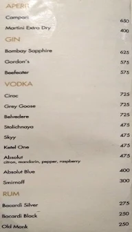 Sky Bar - Renaissance Lucknow Hotel menu 4