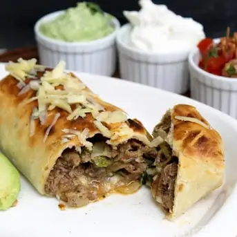 Homemade shredded beef chimichangas for dinner tonight. : r/FoodPorn