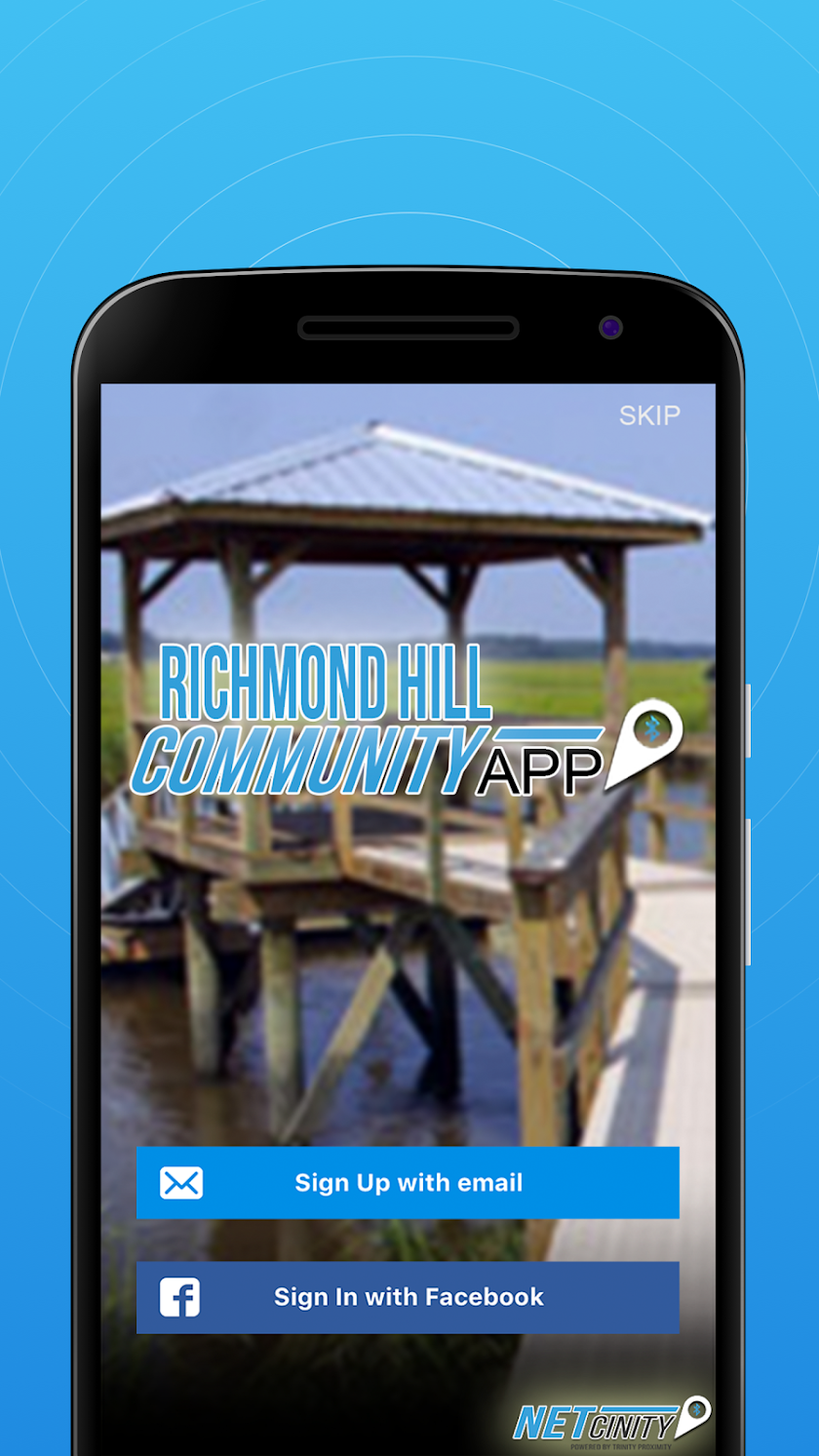 Richmond Hill Georgia Community App Screen 1