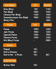 Shivam Pavbhaji menu 1