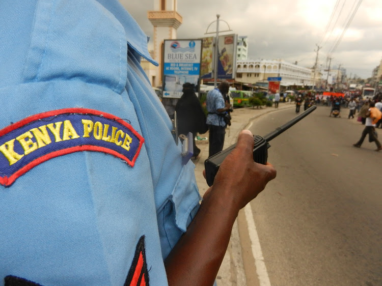 A police officer on duty.