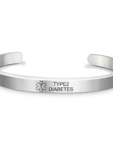 Pulseira de alerta médico banhada a - 1