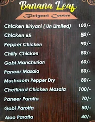 Banana Leaf menu 1