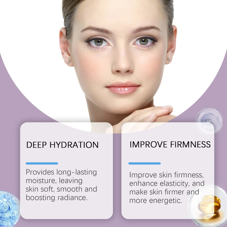 Crème Visage Hydratante Anti-rides et Réhydratante. Atténue les rides, hydrate intensément et restaure l'hydratation pour une peau jeune et éclatante.