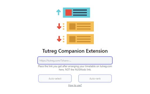 Tutreg Companion Extension