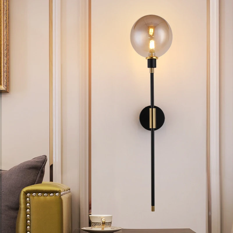 Modern Minimalist Model Room Nordic Aisle Corridor Magic Bean Glass Wall Lamp