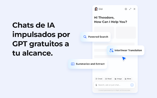 Cici, asistente de IA para el navegador