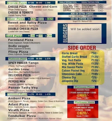 Pizzapastaburger.Co.In menu 