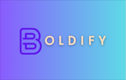 Boldify small promo image