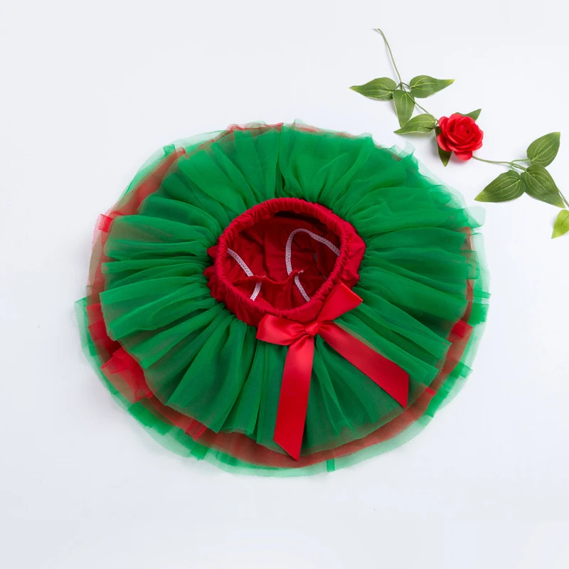 Bebek Yeşil Noel Tulumu file Etek Takım, Noel için mükemmel, rahat ve sevimli, küçük bebeğiniz için ideal bir hediye.