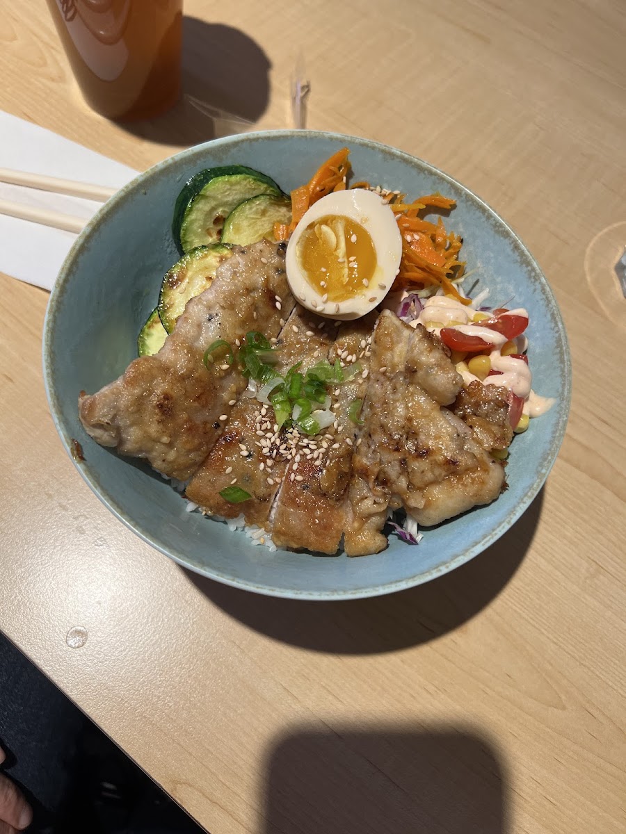 Japanese miso pork rice bowl