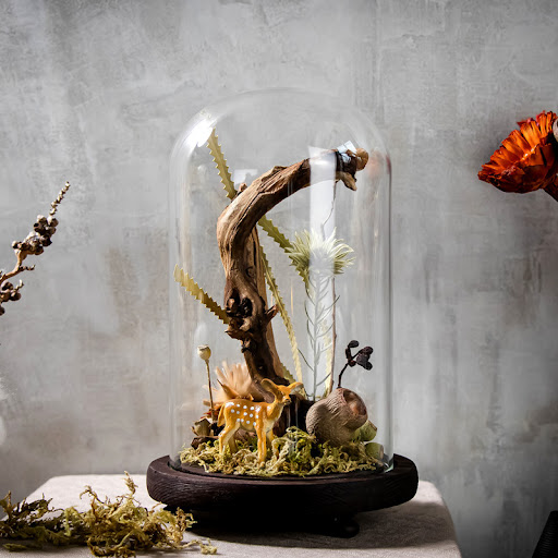 Title 3, Handmade Plant Dried Flower Micro Landscape Gla...