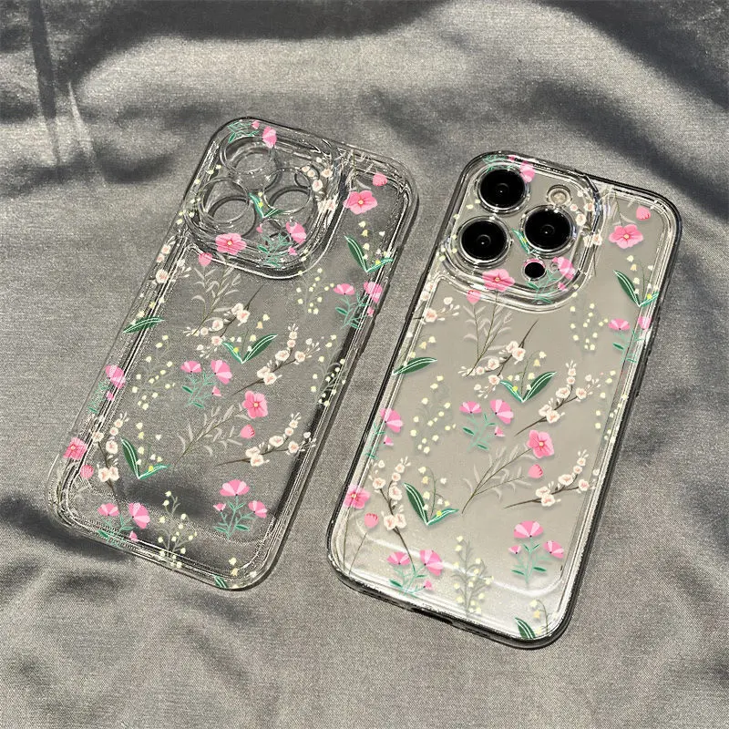 Small Floral Simple Silicone Phone Case protects and adds style. Slim design, easy grip, features a subtle floral patter