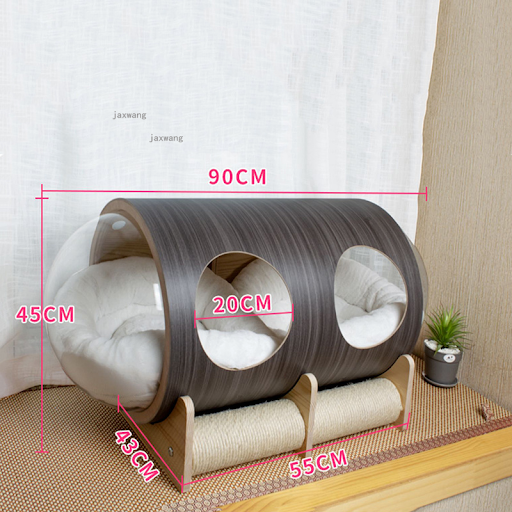 Solid Wood Transparent Space Capsule Small Dog Kennels Four Seasons Universal Cats Litter Indoor Balcony Dog Houses Pupp