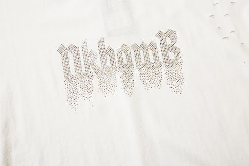 Title 7, Rhinestone Letter Inside-out Wear T-shirt Loose...