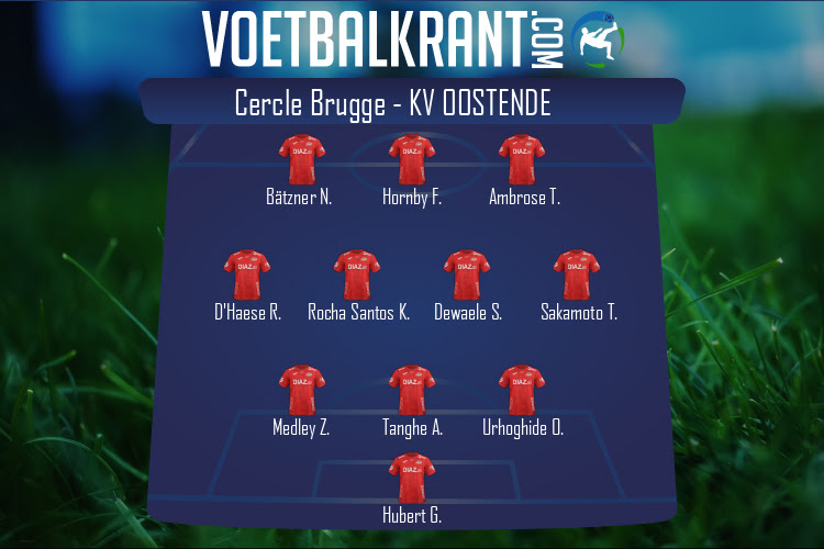 Opstelling KV Oostende | Cercle Brugge - KV Oostende (17/09/2022)