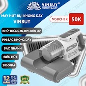 Máy Hút Bụi Giường Nệm Vinbuy, Máy Hút Bụi Ô Tô, Cầm Tay Không Dây, Hút Bụi Oto, Xe Hơi, Kiểu Dáng Hiện Đại Diệt Khuẩn Đa Tầng, Đèn Uv, Lực Hút Mạnh 18000Pa - Hàng Chính Hãng