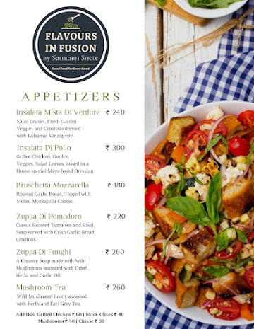 Flavours in Fusion menu 