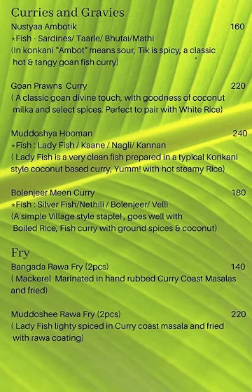 Curry Coast menu 