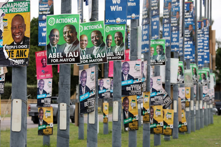 Action SA received media coverage for its ballot paper saga while the DA was featured for its Phoenix poster row. The ANC, which garnered 45.6% of votes in last year's local government elections, secured only 41% of total media coverage. Picture: ANTONIO MUCHAVE