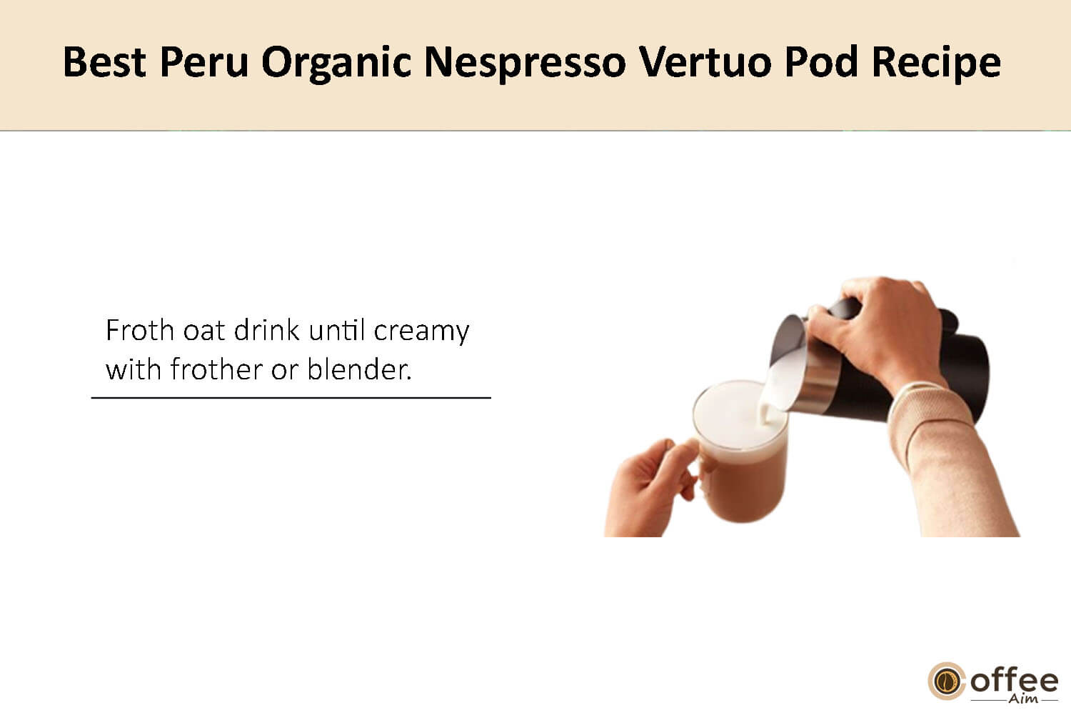 In this image, I elucidate the preparation instructions for crafting the finest Peru Organic Nespresso Vertuo coffee pod.