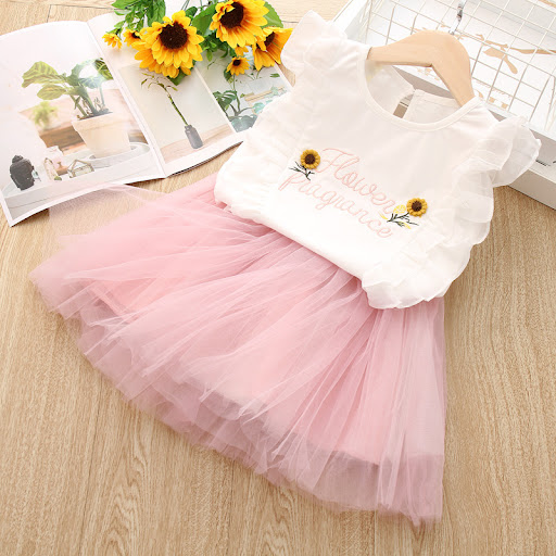 Title 4, English Alphabet Sunflower Embroidery Blouse An...