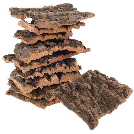 10 Pcs Artificial Bark Amphipod Reptile Tree Hide Turtle Wood Decor Lizard Climbing Cork Reptiles Cave