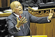 CONFIDENCE REGAINED: President Jacob Zuma during the State of the Nation debate in the National Assembly yesterday. He reprimanded unruly MPs and reassured minorities that South Africa belongs to all who live in it