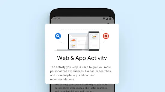 Web & App Activity notification