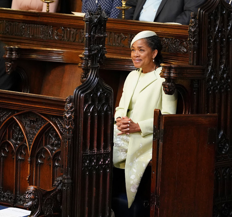 Doria Ragland takes her seat in St George's Chapel at Windsor Castle ahead of the wedding of her daughter Meghan Markle to Prince Harry in Windsor, Britain, May 19, 2018.