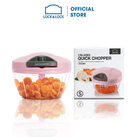 Dụng Cụ Băm Rau Củ Quả Lock&Lock, Size S, 400Ml - Màu Pink - Cks308Pik