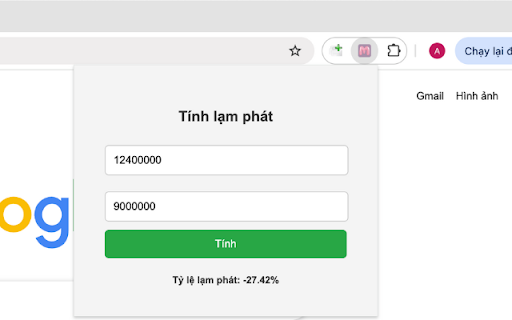 tính tỷ lệ lạm phát