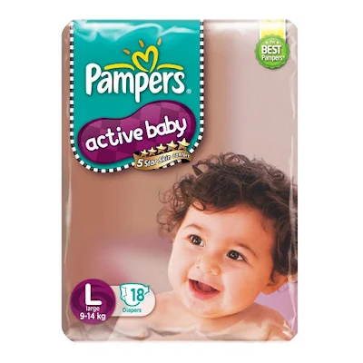 Pampers Active Baby Large (9-14 Kg) - 78 Diapers