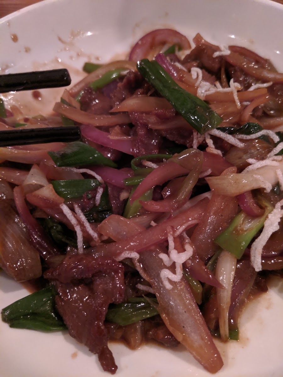 GF Mongolian Beef after I'd eaten some.