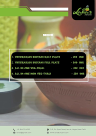 Lailas's Biryani menu 1