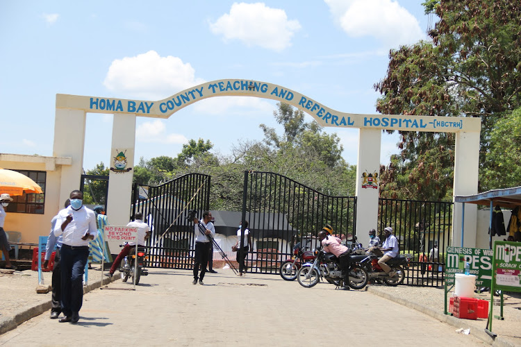 Homa Bay County Referral Hospital where the body of the girl was taken for a post mortem. is kept for post morterm